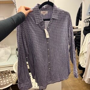 XiRENA Beau Blue Checkered Button Down Shirt
